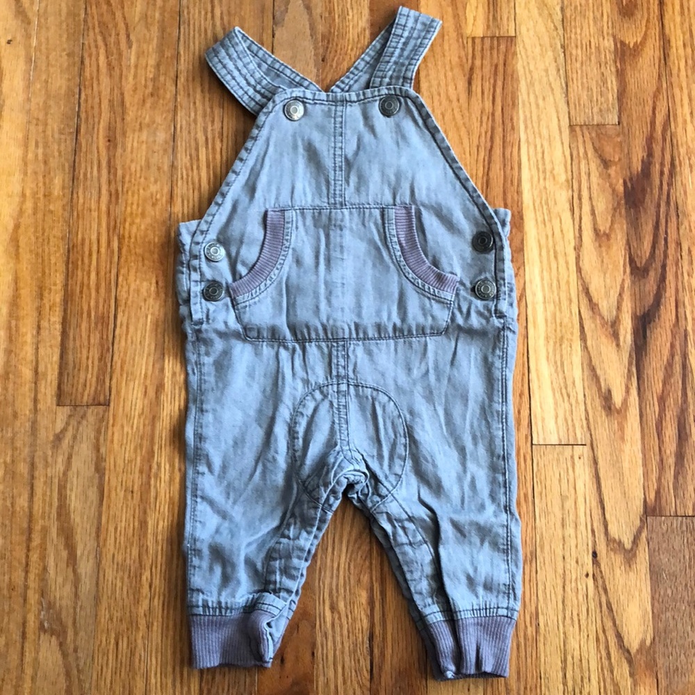 cat & jack | gray cotton overalls | size 3-6 mo